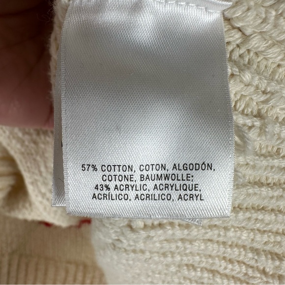 Anthropologie Lobster intarsia Cardigan Sweater Nautical Coastal Nantucket - Picture 10 of 12